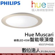 【數位達人】PHILIPS 飛利浦 Hue Muscari 45037 睿晨LED 45W智能吸頂燈 (PH016)