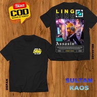 SULTAN KAOS DEWASA DAN ANAK MOBILE LEGEND LING STREET PUNK BAJU ML LING ASSASIN TSHIRT MLBB BISA REQ