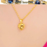916 916gold water wave pendant chain heart necklace salehot