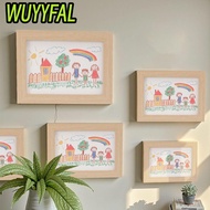 WUYYFAL Wooden Kids Art Frame, Wall Decoration Rotatable Photo Frame, Creative Memorial Family Portr