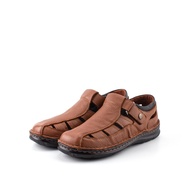 camel active Leather Covered Toe  Sandals Men Khaki KINGLEY-892411-FF4SV-6