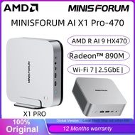 MINISFORUM AI X1 Pro-470 Mini PC AMD Ryzen AI 9 HX 470  16GB DDR5 512GB SSD Radeon 890M Graphics WiF