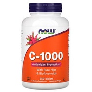 Now Foods C-1000 With Rose Hips and Bioflavonoids 250 Tablets Exp 4/2024