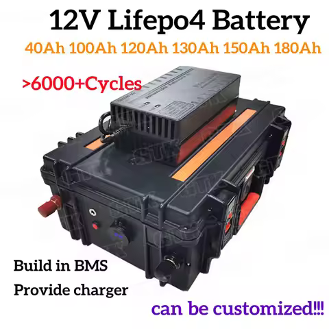 Lifepo4 12V 50Ah 80Ah 100Ah 120Ah 130Ah 150Ah battery pack for solar storage ups solar street light 