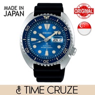 [Time Cruze] Seiko SRPE07J Prospex Japan Made Ocean King Turtle Automatic Black Resin Men Watch SRPE07  SRPE07J