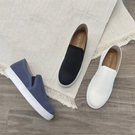 日系素色男款懶人鞋-黑/白/牛仔藍 2FR31