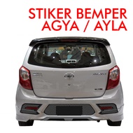 Stiker Agya Ayla Toyota Daihatsu Bemper Mobil