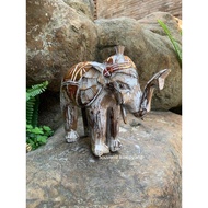 / ELEPHANT WOODEN STATUE BALINESE ELEPHANT STATUE DECORATIONS