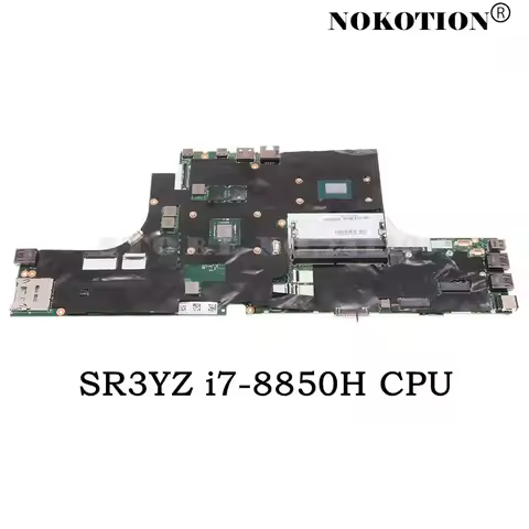 NOKOTION 01YU212 EP520 NM-B562 For Lenovo ThinkPad P52 Laptop Motherboard SR3YZ i7-8850H CPU Quadro