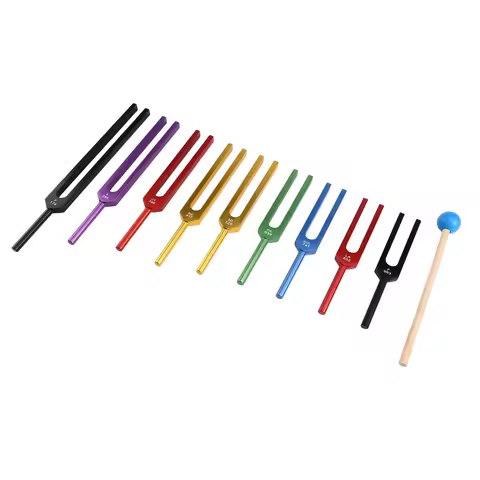 New Tuning Forks Chakra Set,174Hz/285Hz/396Hz/417Hz/528Hz/639Hz/741Hz/852Hz/963Hz,for Healing Chakra