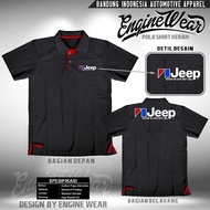 Polo shirt jeep kaos jeep kaos Offroad Tshirt JK kaos polo rubicon CJ7 Wrangler Willys 4x4 4WD Car a