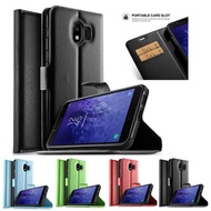 Samsung Case Flip Leather Case for Samsung Galaxy J4 J6 2018 A6 A6 Plus A8 J2 Pro 2018 J7 Duo J3 J5