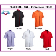 F118 Uniform Large ~ Baju Kemeja Korporat BIG Plus Size 5XL OREN SPORT - F1