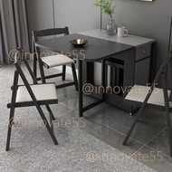 G0133折疊餐桌 伸縮餐枱 餐邊櫃 隱形餐桌 拉伸食飯枱 免安裝 摺疊枱 餐桌椅組合 餐椅 折疊椅 全新包運輸 Folding dining table # Telescopic table # T