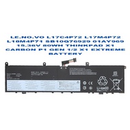 LENOVO L17C4P72 L17M4P72 L18M4P71 SB10Q76929 01AY969 15.36V 80WH THINKPAD X1 CARBON P1 GEN 1/2 X1 EX