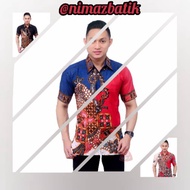 PRIA Short batik Hem, Men's batik Uniform, Short-Sleeved Men's Clothing, Men's batik