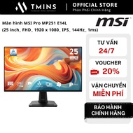 MSI Pro MP251 E14L Monitor (25 inch_ FHD_ 1920 x 1080_ IPS_ 144Hz_ 1ms) - Genuine Product