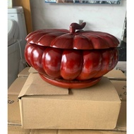HIGH QUALITY CAKE AND CANDY TRAY IN WHOLE TREE WOOD PUMPKIN - SIZE TO 30 cM