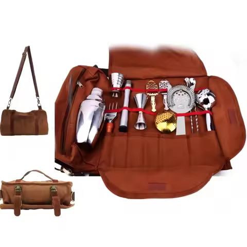Bar Tool Bag Bartender Tool Kit Cocktail Shaker Set