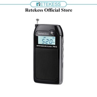 RETEKESS PR12 Mini AM FM Radio with Speaker Personal DSP Radio Support TF Card and Rechargeable Batt