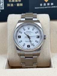 二手 USED  ROLEX 勞力士 OYSTER PERPETUAL 114200 白色 約2008 WATCH ONLY