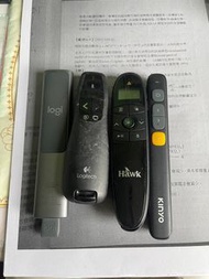 kinyo 專業輕薄雷射簡報筆 POR-3385 30M超長距離 磁吸接收器 音量調整 支援多軟體 視窗切換& Logitech 羅技 SPOTLIGHT 無線藍牙簡報器型號：R-R0011& Log