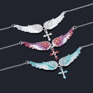 Wish Angel Wings Angel Wings Necklace Cross Diamond Ladies Pendant 6.5