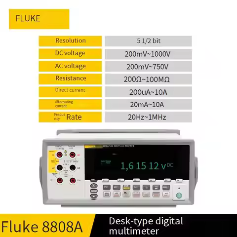 Fluke 8808A desktop multimeter, high-precision five and a half digit six and a half digit desktop di