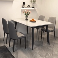 【ACC】DiningTable Meja Makan Modern Luxury Nordic Texture Dining Table Meja Makan 2/4/6 Set Kerusi Ik