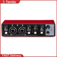 MD22 Stereo Sound Card 48V Phantom Power USB Audio Interface with Loopback Monitor for Guitar Record