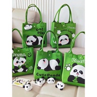 Chengdu Souvenir Panda Knitted Tote Bag Tote Bag Cartoon Cute Work Out Universal Storage Bag
