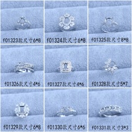 Ring Setting Wholesale Full Diamond Setting Zircon Inlay Silver Inlay Jade Inlay