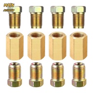 MAINAUSHUI6W Brake Hose Connector, Hexagon Brass Brake Line Fitting, Fitting Assortment 3/8 Inch-24 