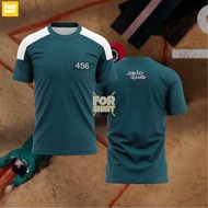 KIDS / ADULT HRT SG04 - BAJU JERSEY 456 SQUID GAME GREEN PLAYER