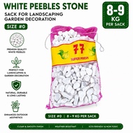Big White Pebbles Stone 8–9kg Sack for Landscaping & Decorative Garden Stones