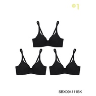 (แพ็ค 3 ชิ้น) Sabina เสื้อชั้นใน มีโครง รุ่น Perfect Bra รหัส SBXD94111 สีดำ