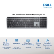 Dell KB700 Multi-Device Wireless Keyboard (Gray) Key Eng/Thai, แป้นพิมพ์ ไทย-อังกฤษ - 3 Yrs Warranty