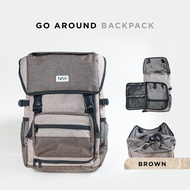 NAK Go Around Backpack (กระเป๋าเป้ Laptop พร้อมช่องอเนกประสงค์) สี Brown