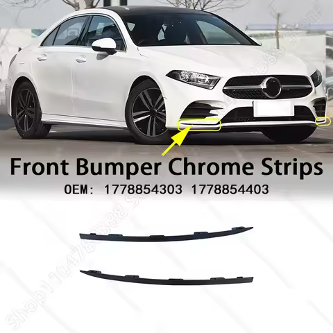 Front Bumper Lip Cover Trim Molding Strip 1778854303 1778854403 For 2019-2022 W177 Mercedes Benz A18