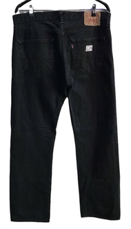 กางเกงยีนส์(มือสองแท้💯%)Levi’s 501(ซุปเปอร์แบล็ค) เอวป้าย 36” เอววัดจริง 37” MADE IN PAKISTAN (รหัสG