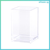 Colored Pencil Holder Square Transparent Clear Adhesive Cosmetic Brush Container Makeup Case Office 