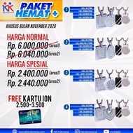 paket hemat keluarga 4 kalung kk liforce