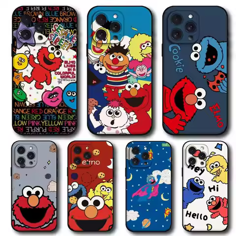 Cute Cookies ELMO S-Sesame S-Street Phone Case For IPhone 17 15 Pro Max 14 Pro 12 11 13 Mini X XR XS