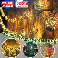 2M Diwali Lights LED Diya Lamp Ganesha Lights Fairy Lights Lampu Deepavali Battery Operated Light 20
