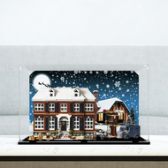 กล่องใสแบบฝังมือ Acrylic Dustproof สำหรับ Lego 21330 Home Alone Christmas Transparent Display Case ก