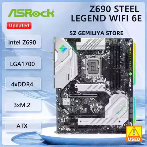 ASRock Z690 Steel Legend WiFi 6E Motherboard Z690 Motherboard LGA1700 Z690 DDR4 128G M.2 support 149