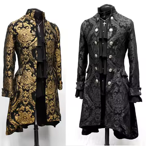 Custom Made Medieval Brocade Coat Costume Retro Gothic Dragon Jacket Tudor King Henry Court Costume