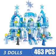 Standard Particle Assembled Building Blocks Qimeng Frozen Disney Princess Castle Girl Boy Child Birthday Gift DIY Educational Toy Compatible with LEGO LEGO