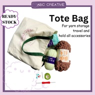 (ABC Creative logo) Canvas Bag Tote Bag Shoulder Bag to Keep Yarn