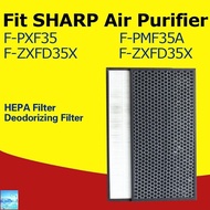 Panasonic F-PXM35A F-PXF35 F-PMF35A F-ZXFD35X F-ZXFD35X Replacement HEPA Filter Carbon filter
